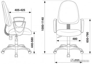 Бюрократ CH-1300N/15-21 (черный)