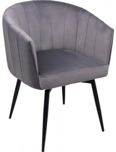 Стул AksHome Melon (серый велюр/черный)