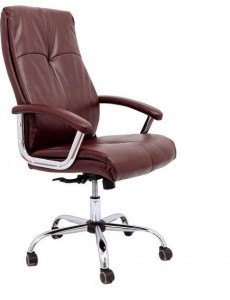 Кресло AksHome Marsel Chrome Eco 79704 (коричневый бриллиант)