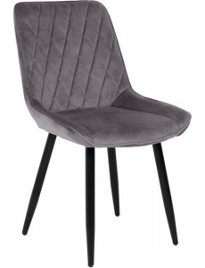 Стул AksHome Nika 72320 (светло-серый велюр HLR-20/черный)