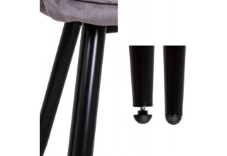 AksHome Nika 72320 (светло-серый велюр HLR-20/черный)