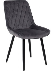 Стул AksHome Nika 72321 (серый велюр HLR-21/черный)