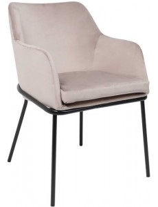 Стул с подлокотниками Алвест AV 318 (светло-коричневый бархат H-61/черный)