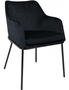Стул с подлокотниками Алвест AV 318 (черный бархат H-75/черный)