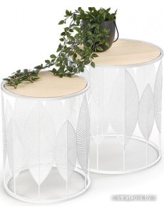 Журнальный столик Halmar Folla (белый/натуральный)