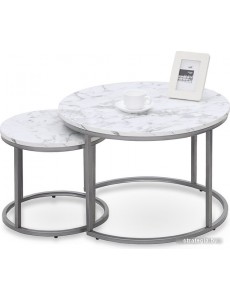Журнальный столик Halmar Paola (мрамор/серебристый)