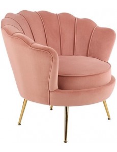 Интерьерное кресло Halmar Amorinito (светло-розовый/золотой)