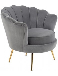 Интерьерное кресло Halmar Amorinito (серый/золотой)