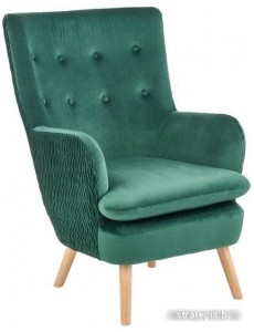 Интерьерное кресло Halmar Ravel (темно-зеленый/натуральный)