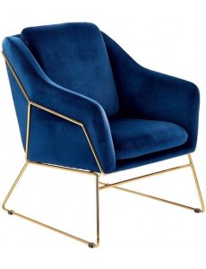 Интерьерное кресло Halmar Soft 3 (темно-синий/золотой)