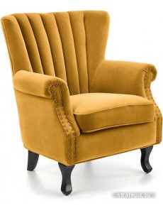 Интерьерное кресло Halmar Titan (горчичный/черный)