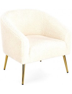 Интерьерное кресло Halmar Grifon (кремовый/золотой)