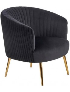 Интерьерное кресло Halmar Crown (черный/золотой)