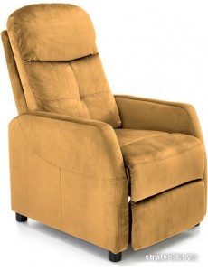 Реклайнер Halmar Felipe 2 раскладное (горчичный/венге)