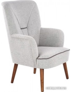 Интерьерное кресло Halmar Bishop (светло-серый/орех)