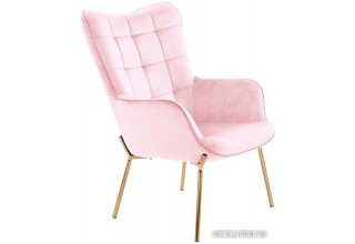 Интерьерное кресло Halmar Castel 2 (светло-розовый/золотой)