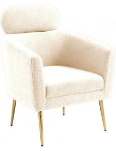 Интерьерное кресло Halmar Melisa (кремовый/золотой)