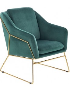 Интерьерное кресло Halmar Soft 3 (темно-зеленый/золотой)