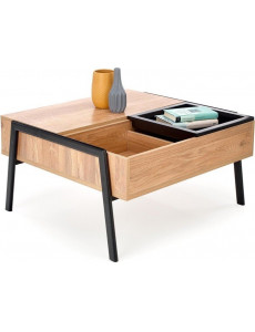 Журнальный столик Halmar Podium (натуральный/черный)