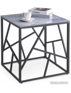 Журнальный столик Halmar Universe 2 Kwadrat (серый мрамор/черный)