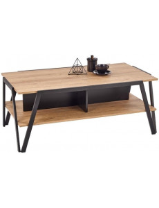 Журнальный столик Halmar Volta 113x63 (дуб золотой/черный)