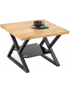 Журнальный столик Halmar Xena 60x60 (дуб натуральный/черный)