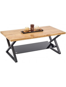 Журнальный столик Halmar Xena 110x60 (дуб натуральный/черный)