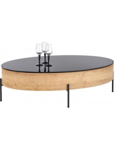 Журнальный столик Halmar Zenga 120x60 (дуб золотой/черный)