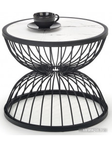 Журнальный столик Halmar Kim (белый мрамор/черный)