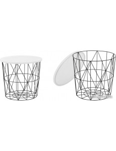 Журнальный столик Halmar Mariffa (белый/черный)