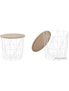 Журнальный столик Halmar Mariffa (белый/натуральный)