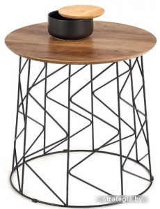Журнальный столик Halmar Musaka 50x50 (ореховый/черный)