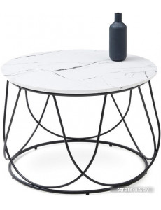 Журнальный столик Halmar Nubira (белый мрамор/черный)