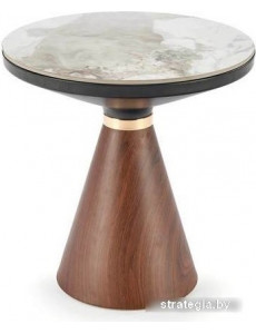 Журнальный столик Halmar Genesis S (белый мрамор/ореховый/золотой)