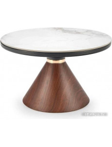 Журнальный столик Halmar Genesis (белый мрамор/ореховый/золотой)