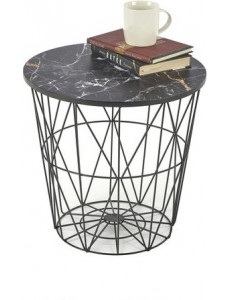 Журнальный столик Halmar Harissa B (черный/черный мрамор)