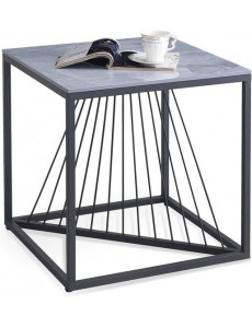 Журнальный столик Halmar Infinity 2 Kwadrat (серый мрамор/черный)