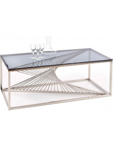 Журнальный столик Halmar Infinity 120x60 (прозрачный/серебристый)