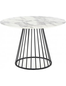 Кухонный стол Halmar Brodway 110 (белый мрамор/черный)