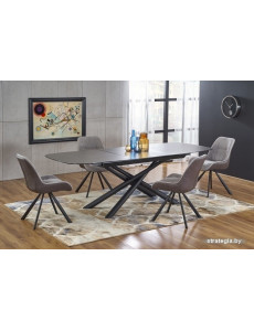 Кухонный стол Halmar Capello 180/240x95 (пепел/черный)