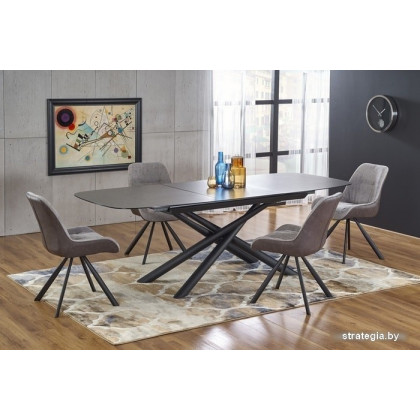 Кухонный стол Halmar Capello 180/240x95 (пепел/черный)