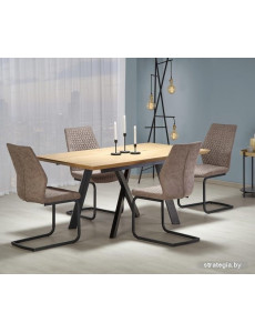 Кухонный стол Halmar Capital (дуб натуральный/черный)