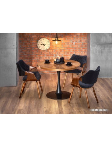 Кухонный стол Halmar Carmelo 100x100 (орех/черный)