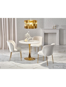 Кухонный стол Halmar Casemiro (белый мрамор/золотой)