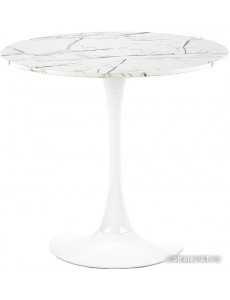 Кухонный стол Halmar Denver 80 (белый мрамор/белый)