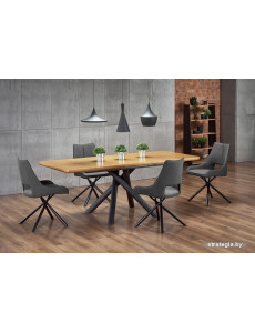 Кухонный стол Halmar Derrick (дуб натуральный/черный)