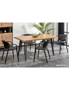 Кухонный стол Halmar Dickson 2 150-210/90/75 (натуральный/черный)