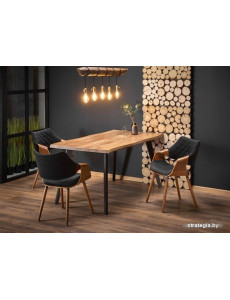 Кухонный стол Halmar Dickson 120-180/80 (дуб натуральный/черный)
