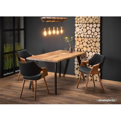 Halmar Dickson 120-180/80 (дуб натуральный/черный)