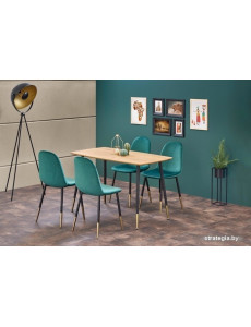 Кухонный стол Halmar Tripolis 120x70 (дуб золотой/черный)